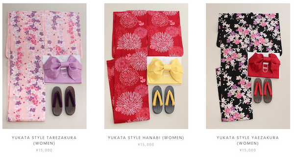 Special sale items: Yukata set for women