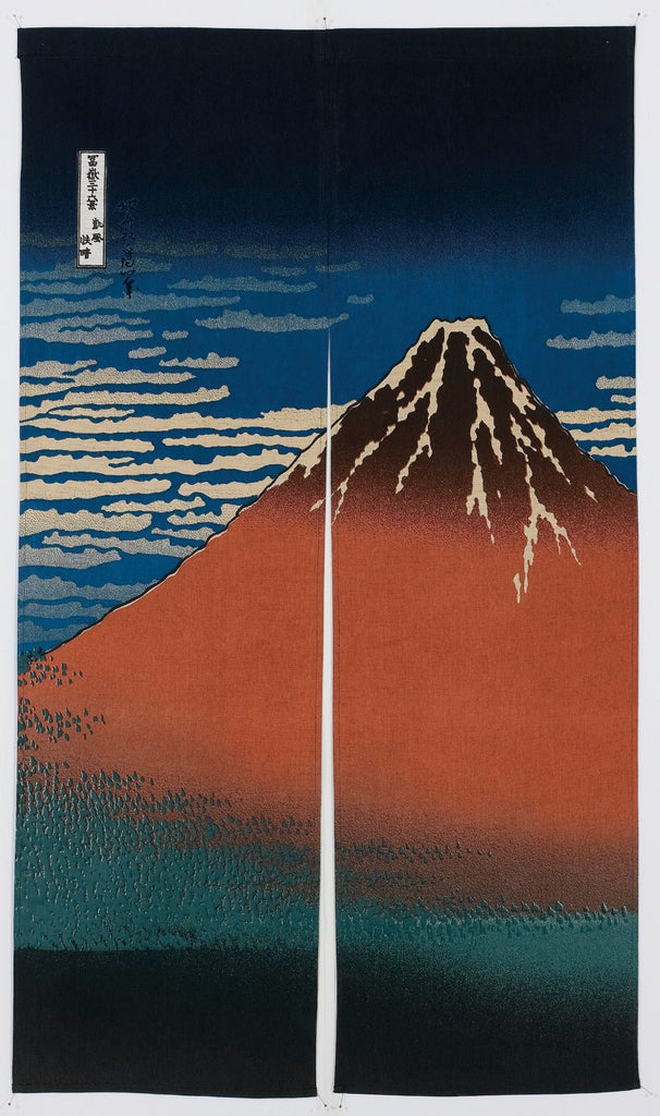 Tenda noren giapponese Monte Fuji - AKAFUJI - Hokusai 