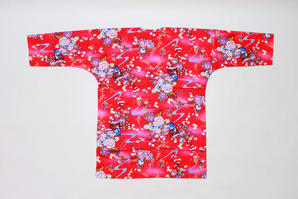 Koikuchi shirt Red Flower